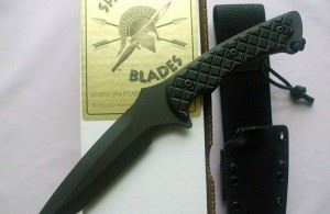SPARTAN 美国斯巴达 SPARTAN BLADES ARES FIGHTER KNIFE 阿瑞斯战神米卡塔黑色-Kydex刀鞘