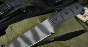Strider 美国挺进者 MSS T Tiger Stripes Tactical Fixed Blade Knife T头虎纹战术匕首 