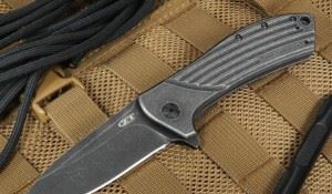 美国Zero Tolerance零误差ZT  0801 BW Todd Rexford Design Folding Knife 限量版 黑色沧桑石洗 折刀