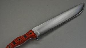 BUSSE美国巴斯战斗刀NMFBM ASH1 Satin Blade with Magnum Orange/Black Hand Shaped G10 骨灰级收藏限量版