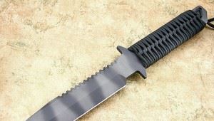 STRIDER 美国挺进者BN SS Black Cord Wrap Tactical Fixed Blade Knife - SOLD黑色伞绳柄