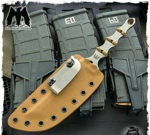 美国Mummert Knives YT-XL Titanium钛合金手工研磨手工刀