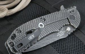 Zero Tolerance 零误差 0560BW-EL MAX钢 Ken Onlion设计 3D雕刻钛金属柄战术格斗刀