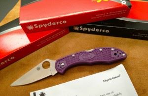 Spyderco美国蜘蛛Purple Delica 4 C11FPPR Flat Ground紫色柄折刀