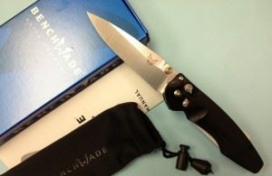 BENCHMADE 美国蝴蝶 BM-470-1 黑柄半弹折刀