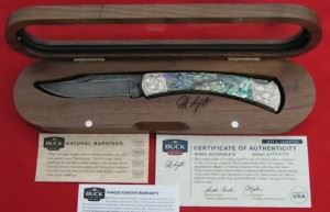 美国巴克BUCK 110PUSLE-B大马士革珍藏限量版折刀