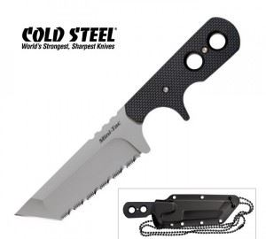 Cold Steel 美国冷钢 49HTFS MINI TAC TANTO Serrated 迷你几何头全齿刃战术刀