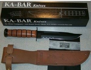 美国卡巴KA-BAR 1219 美国陆军半齿战斗刀