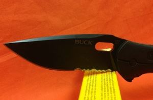 BUCK美国巴克KNIFE 845BKX-B黑色半齿折刀