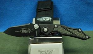美国微技术Microtech 129-2 黑色半齿折刀