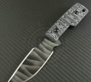 Crusader Forge十字军锻造 Crusader Forge TCFM02 D E Fixed Knife (4in 3D Pattern) CF-TCFM02-001黑灰迷彩色G-10柄