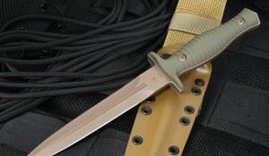 Spartan 美国斯巴达 Blades Les George V14 Dagger - FDE and Green双锋刃战术匕首 泥色刃绿柄