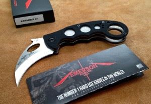 EMERSON美国爱默生Super Karambit SF 石洗刃超级爪刀带波形快开钩