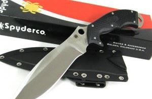 SPYDERCO 美国蜘蛛 FB20FPBK Schempp Rock 黑色FRN柄平刃直刀