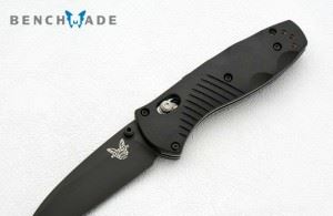 美国蝴蝶BENCHMADE 585BK MINI BARRAGE黑色全刃半自动侧跳