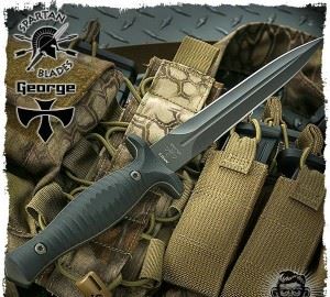 SPARTAN 美国斯巴达Spartan-George V-14 Dagger 双刃全黑色精英作战匕首