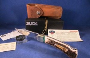 美国巴克BUCK 110EKSLE3-B折叠猎人麋鹿角柄折刀限量版（接受预定）