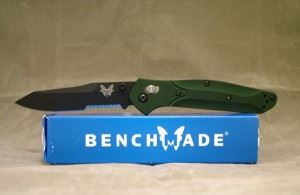 BENCHMADE 美国蝴蝶 940SBK S30V 绿柄轴...