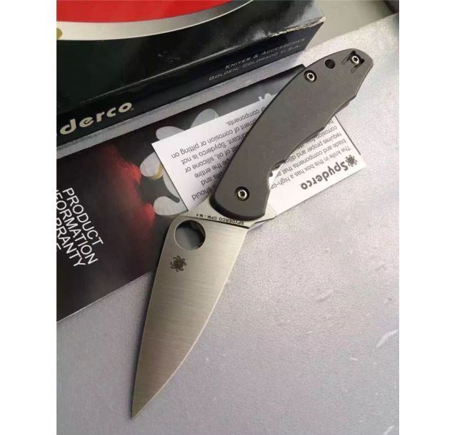 SPYDERCO 美国蜘蛛 C202TIP 全刃折刀军刀正品野营刀具【原装进口】